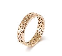 Wycian Une Bague de Fiançailles, Bague Taille 64 Femme Or Rose Acier Inoxydable 6mm Noeuds Vikings Personnalisable pour Saint-Valentin