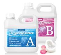 WYCOON Caoutchouc de Silicone pour Moulage R 15A - Silicone Liquide Platine Alimentaire Non Toxique 1:1, pour Moules Souples Compatible avec Résine, Cire, Plâtre (2.3kg, Translucide)