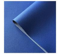 WYCRTD Tissu en similicuir uni à base de PVC pour rembourrage, ameublement, fins décoratives, artisanat et arts (bleu foncé) 100 x 160 cm