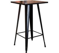 WYCTIN Table de bar table haute table de bistrot table d'appoint table de jardin noire 60*60*103cm