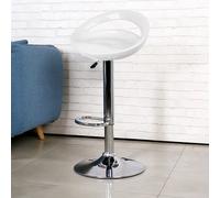 WYCTIN Tabouret de bar 2* Chaise de bar Tabouret de comptoir Tabouret de cuisine Fauteuil lounge Chaise haute Set en plastique réglable en hauteur Blanc