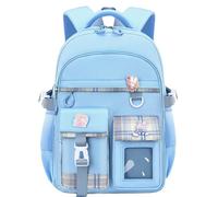 WYCY Sac à Dos Mode Réfrigérateur Porte Cartable Grande Capacité Kawaii Scolaire Étanche pour Filles (Bleu B)