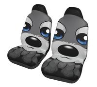 WYCZHY Adorable housse de siège de voiture imprimée schnauzer, protection universelle pour voiture, SUV, berline, camion