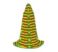 WYCZHY Cape à capuche avec drapeau hawaïen pour adolescent, sorcière, vampire, magicien, bal masqué, fête d'Halloween