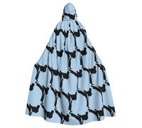 WYCZHY Costume de karaté Highkick-Icon Larp Cape à capuche pour adulte Robe médiévale pour festival de la Renaissance, tenue gothique