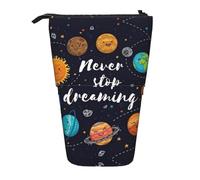 WYCZHY Cute Planet Trousse à crayons avec motif planète spacieuse pour le travail, le bureau, les artistes, Noir , Taille unique, Organiseur de sac