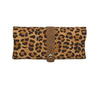 WYCZHY Étui à lunettes en cuir souple avec motif léopard jaune, blanc, taille unique