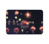 WYCZHY Explosion Firework 3D Impression Diatomée Tapis de bain, antidérapant, 60 x 39 cm, facile à ranger, tapis de bain pour salle de bain cuisine