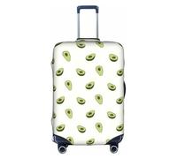 WYCZHY Grande housse de valise à motif avocat, housse élastique avec fermeture éclair, protège les bagages pendant le voyage, blanc, M