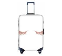 WYCZHY Grande housse de valise élastique avec fermeture éclair pour protéger les bagages pendant les voyages Doré rose, blanc, XL