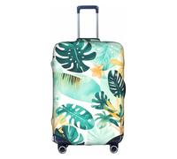 WYCZHY Grande housse de valise, housse élastique avec fermeture éclair, protège les bagages pendant les voyages, blanc, M