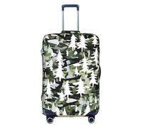 WYCZHY Grande housse de valise, housse élastique avec fermeture éclair, protège les bagages pendant les voyages, blanc, L