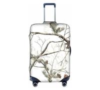 WYCZHY Grande housse de valise, housse élastique avec fermeture éclair, protège les bagages pendant les voyages, blanc, XL