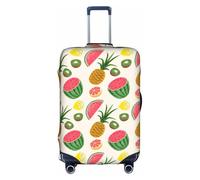 WYCZHY Grande housse de valise, housse élastique avec fermeture éclair, protège les bagages pendant les voyages, blanc, L