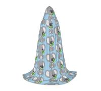 WYCZHY Koala Eat Leaf Costume à capuche pour adolescent avec cape de sorcière, vampire, magicien, bal masqué, fête d'Halloween