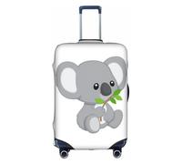 WYCZHY Koala Eat Leaf Printing Grande Valise Housse élastique avec fermeture éclair Protège les bagages pendant le voyage, blanc, S