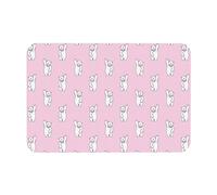 WYCZHY Polar Bear Tapis de bain antidérapant Motif diatomées Rose 60 x 40 cm Facile à ranger