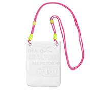 WYCZHY Sac à bandoulière avec bandoulière pour téléphone, passeport de marche, portefeuille avec inscription « I'M A Realtor Ask Me », Fuchsia, Taille unique