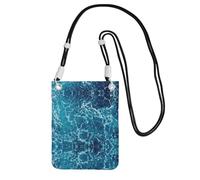WYCZHY Sac à bandoulière avec bandoulière pour téléphone, passeport de marche, portefeuille, Noir , Taille unique