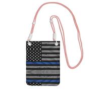 WYCZHY Sac à bandoulière pour téléphone portable avec bandoulière pour téléphone, passeport de marche, portefeuille, rose, Taille unique