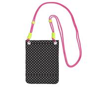 WYCZHY Sac à bandoulière pour téléphone portable avec motif à pois blancs avec bandoulière pour téléphone, passeport de marche, portefeuille, Fuchsia, Taille unique