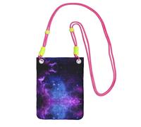 WYCZHY Sac à bandoulière pour téléphone portable, sac à bandoulière avec bandoulière pour téléphone, passeport de marche, portefeuille, Fuchsia, Taille unique