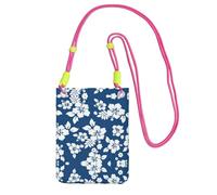 WYCZHY Sac à bandoulière pour téléphone portable, sac à bandoulière pour téléphone, passeport de marche, portefeuille, Fuchsia, Taille unique