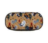 WYCZHY Shine Rooster Trousse à crayons haute capacité pour adultes, Noir , Taille unique, Organiseur de sac