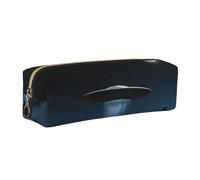 WYCZHY Soucoupe volante la nuit impression étudiants pochette à crayons en cuir marqueurs support grande capacité sac pour l'école pour outils de papeterie, doré, Taille unique, Trousse de maquillage