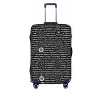 WYCZHY Supernatural Inspiration Impression Grande Valise Housse élastique avec fermeture éclair Protège les bagages pendant le voyage, blanc, M
