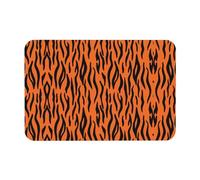 WYCZHY Tapis de bain à motif de diatomées imprimé à rayures tigrées oranges, tapis antidérapant de 60 x 40 cm, facile à ranger, tapis de bain pour salle de bain et cuisine