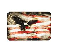 WYCZHY Tapis de bain en diatomée avec drapeau américain imprimé aigle mouche, antidérapant, 60 x 40 cm, facile à ranger, tapis de bain pour salle de bain et cuisine