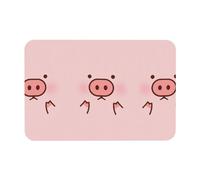 WYCZHY Tapis de bain en diatomée imprimé cochon mignon, antidérapant, 60 x 40 cm, facile à ranger, tapis de bain pour salle de bain et cuisine