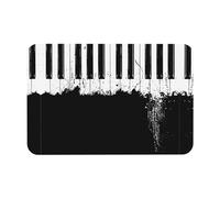 WYCZHY Tapis de bain en diatomée imprimé piano, antidérapant, 60 x 40 cm, facile à ranger, tapis de bain pour salle de bain et cuisine