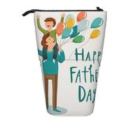 WYCZHY Trousse à crayons avec inscription « Happy Fathers Day by Son » - Pour le travail, le bureau, les artistes, Noir , Taille unique, Organiseur de sac