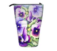 WYCZHY Trousse à crayons avec inscription « Pansy Perfection » - Pour le travail, le bureau, les artistes, Noir , Taille unique, Organiseur de sac