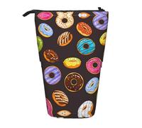 WYCZHY Trousse à crayons avec inscription « Ring Bread with Jam » - Trousse à crayons spacieuse pour le travail, le bureau, les artistes, Noir , Taille unique, Organiseur de sac