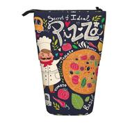 WYCZHY Trousse à crayons avec motif pizza pour le travail, le bureau, les artistes, Noir , Taille unique, Organiseur de sac