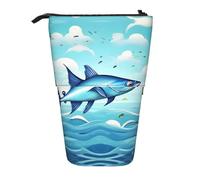 WYCZHY Trousse à crayons avec motif poisson volant dans les océans, Noir , Taille unique, Organiseur de sac