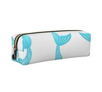 WYCZHY Trousse à crayons en cuir avec impression queue de sirène - Grande capacité - Pour l'école - Outil de papeterie, doré, Taille unique, Trousse de maquillage