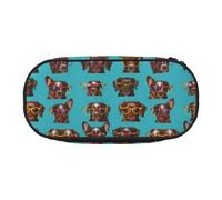 WYCZHY Trousse à crayons haute capacité avec pointeur allemand à poils courts - Trousse à crayons - Trousse à crayons - Trousse esthétique pour adultes, Noir , Taille unique, Organiseur de sac