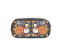 WYCZHY Trousse à crayons transparente imprimée Chef Pizza, sac à fermeture éclair en PVC robuste, organisateur robuste pour marqueurs
