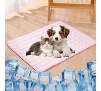 WYDDSX 2025 The Ultimate Cooling Pet Mat,Upgrade Washable Pet Cooling Mat for Dogs & Cats,Portable Dog Cool Bed for Summer (Pink,50 * 40cm)