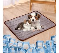 WYDDSX 2025 The Ultimate Cooling Pet Mat,Upgrade Washable Pet Cooling Mat for Dogs & Cats,Portable Dog Cool Bed for Summer (Brown,150 * 100cm)