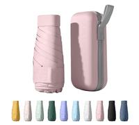 Wydexint Parapluie Compact Pliable, Mini Parapluie Livré Avec Une Boîte à Capsules De Voyage, Imperméable Et Coupe-Vent (rose)