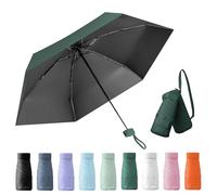 Wydexint Parapluie Compact Pliant Mini avec Boîte de Voyage Anti UV, Imperméable et Coupe-Vent