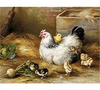 WYDMA Puzzle 1000 PièCes Puzzle en Bois Poussins et Poules Les Meilleurs Puzzles Les Meilleurs Puzzles 3D pour Les Tout-Petits Taille Finie 75.5×50.5cm