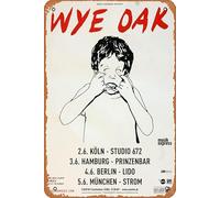 Wye Oak - Shriek Tour 2014 - Konzertplakat - Plaque en métal - 20,3 x 30,5 cm - Décoration murale vintage rétro