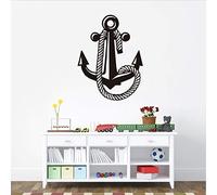 WYF ncre De Voilier Détachable Noir Vinyle Stickers Muraux Chambre d'enfants Art Mural Sticker Mural Décoration De La Maison Affiche 58X44Cm