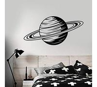 WYFCL Dessin Animé Planète Saturne Espace Thème Vinyle Sticker Mural Décor À La Maison Salon Art Mural Papier Peint Stickers Muraux 58X28Cm